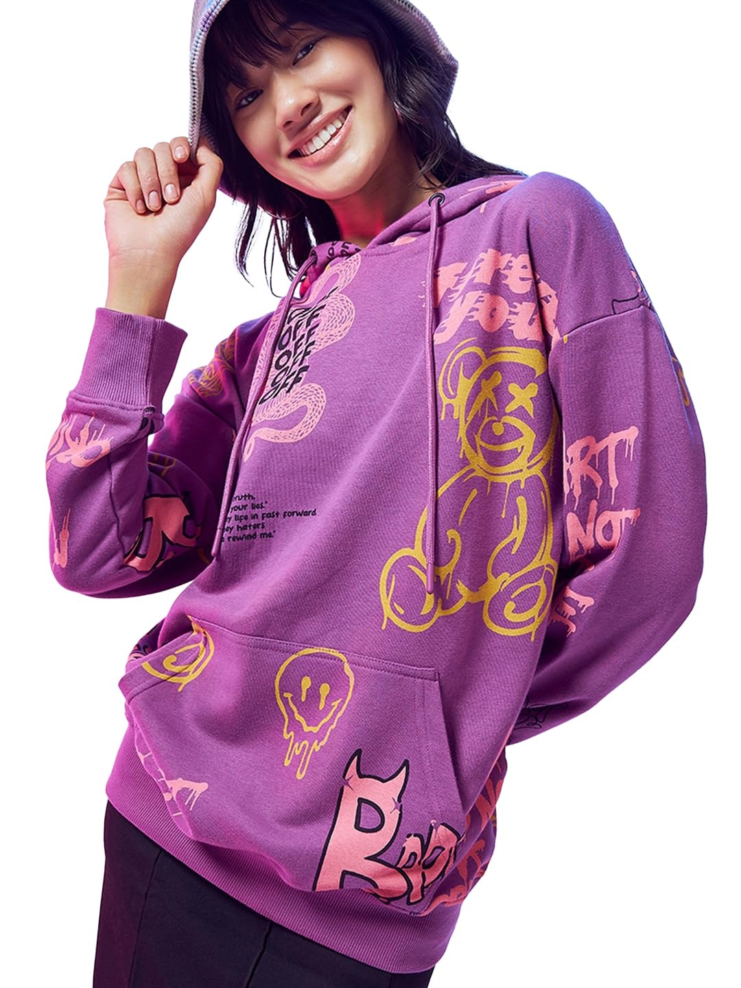 bewakoof Women's Cotton Hooded Sweatshirt-picture-24