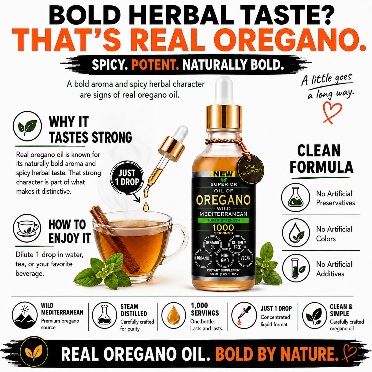 Oregano Oil Drops - 1,000 Servings | Organic Wild Mediterranean Oregano Oil — Amazon image 6