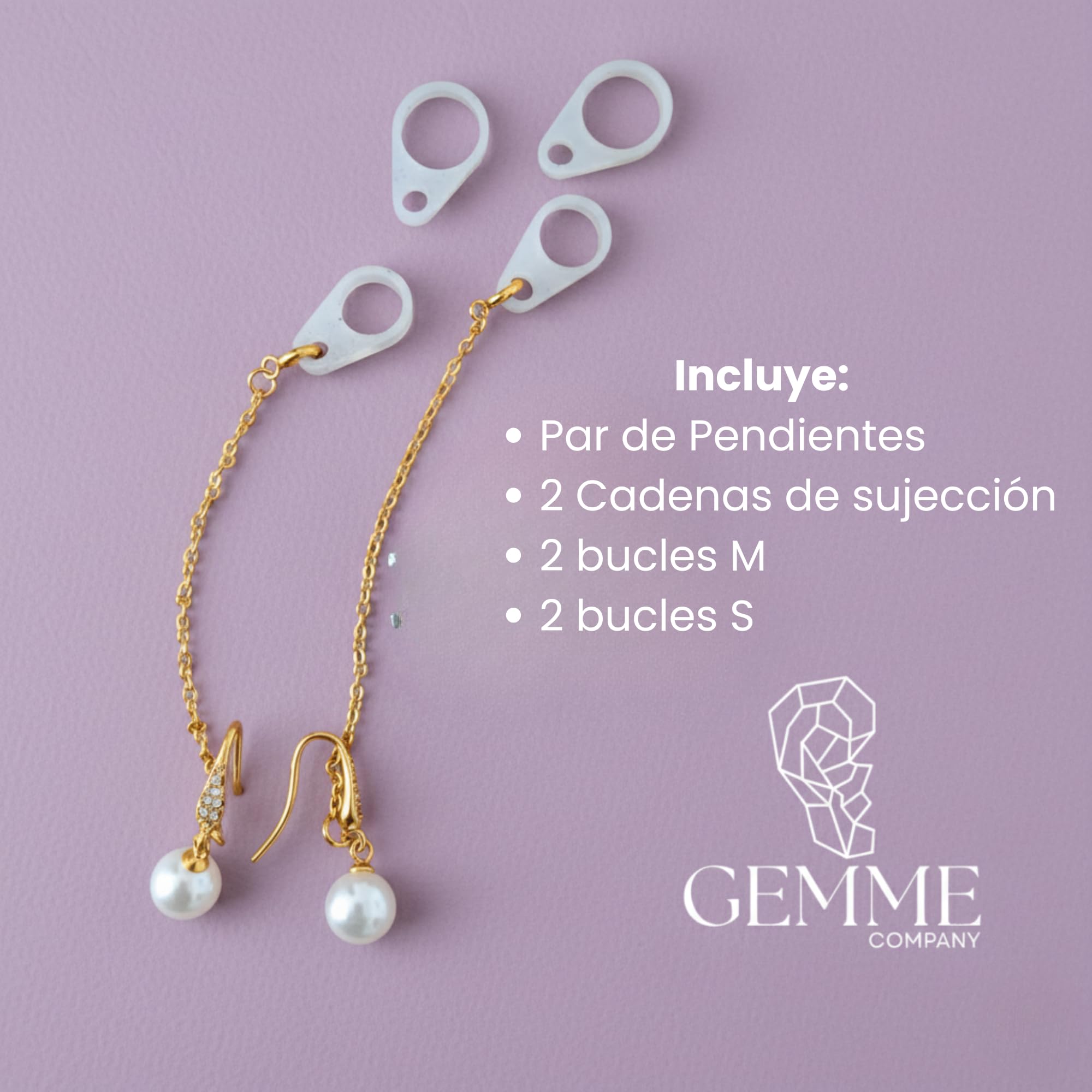 Boucle d'oreille anti-perte d'auditif pour surdité | Chaîne de retenue pour soutenir les aides auditives sourdes | Empêche les chutes et les pertes accidentelles d'amplificateurs ou d'implants (or)
