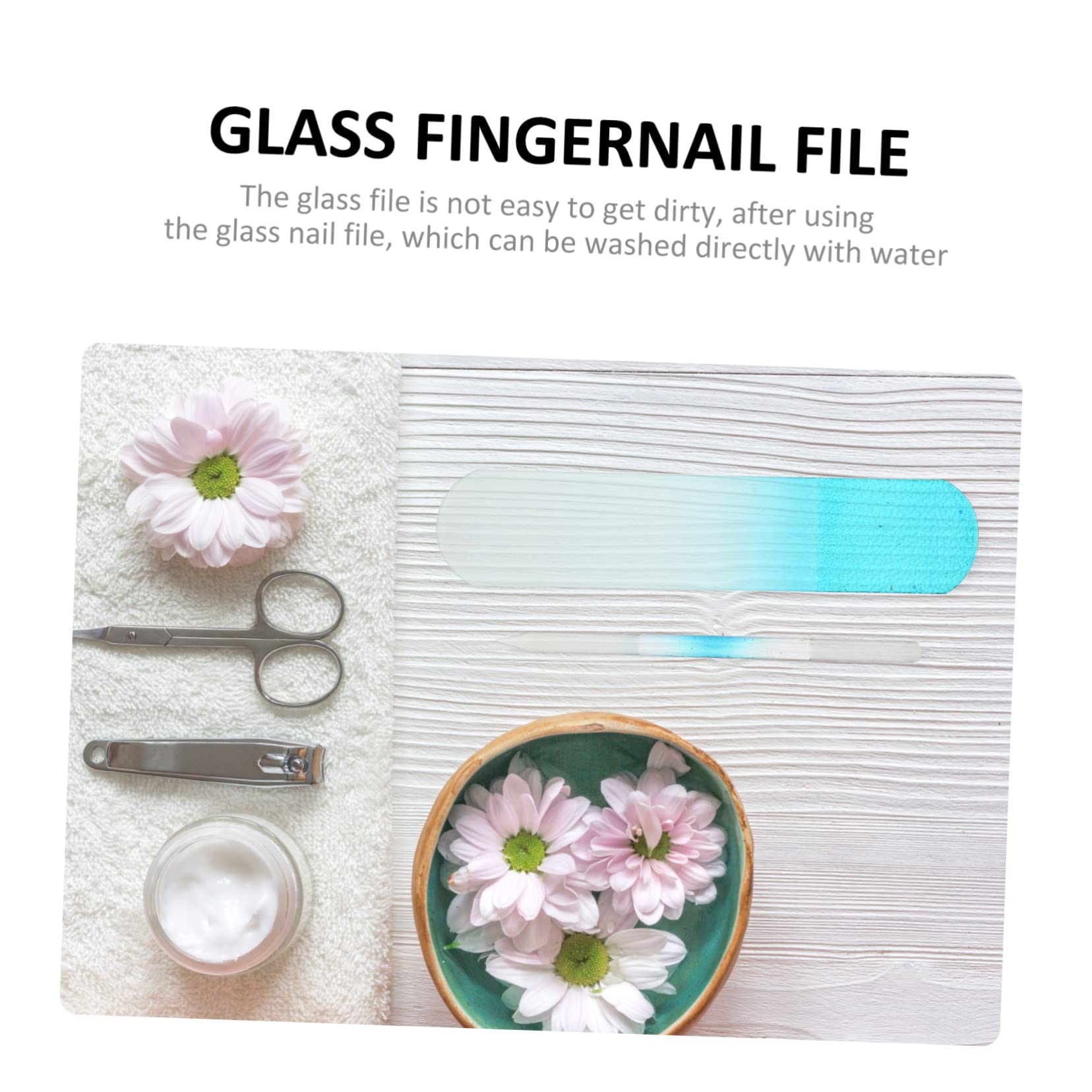 Beavorty 8stücke Glas-nagelfeilen Für Natürliche Nägel Professionelle Maniküre-werkzeuge Mit Ergonomischem Design Für Frauen Mädchen Und Männer Handlich Für Unterwegs
