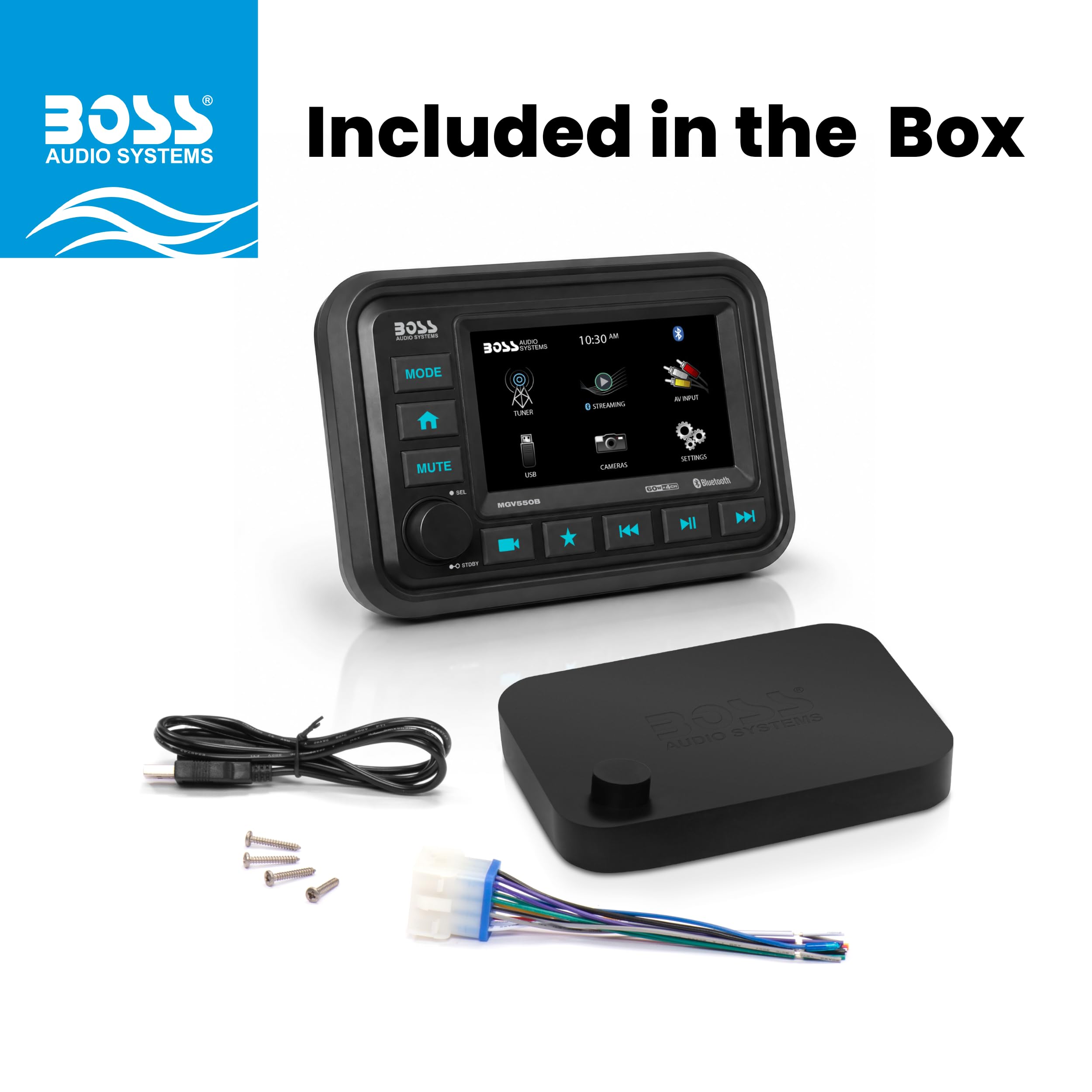 Boss Audio Bluetooth (Audioübertragung) Marine Gauge Empfänger für digitale Medien AM/FM