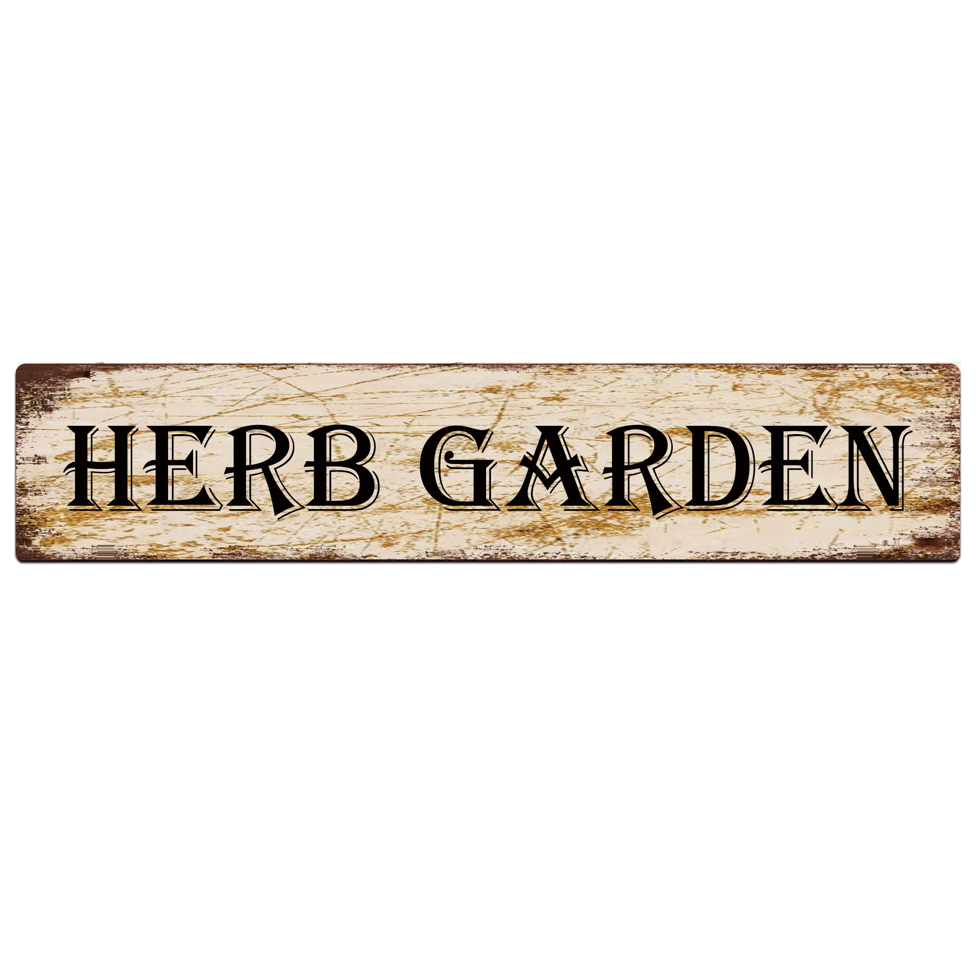 Herb Garden Sign Vintage Sign Retro Metal Plaque Bar Pub Poster Wall Art Decor Tin Sign 4x16 Inch