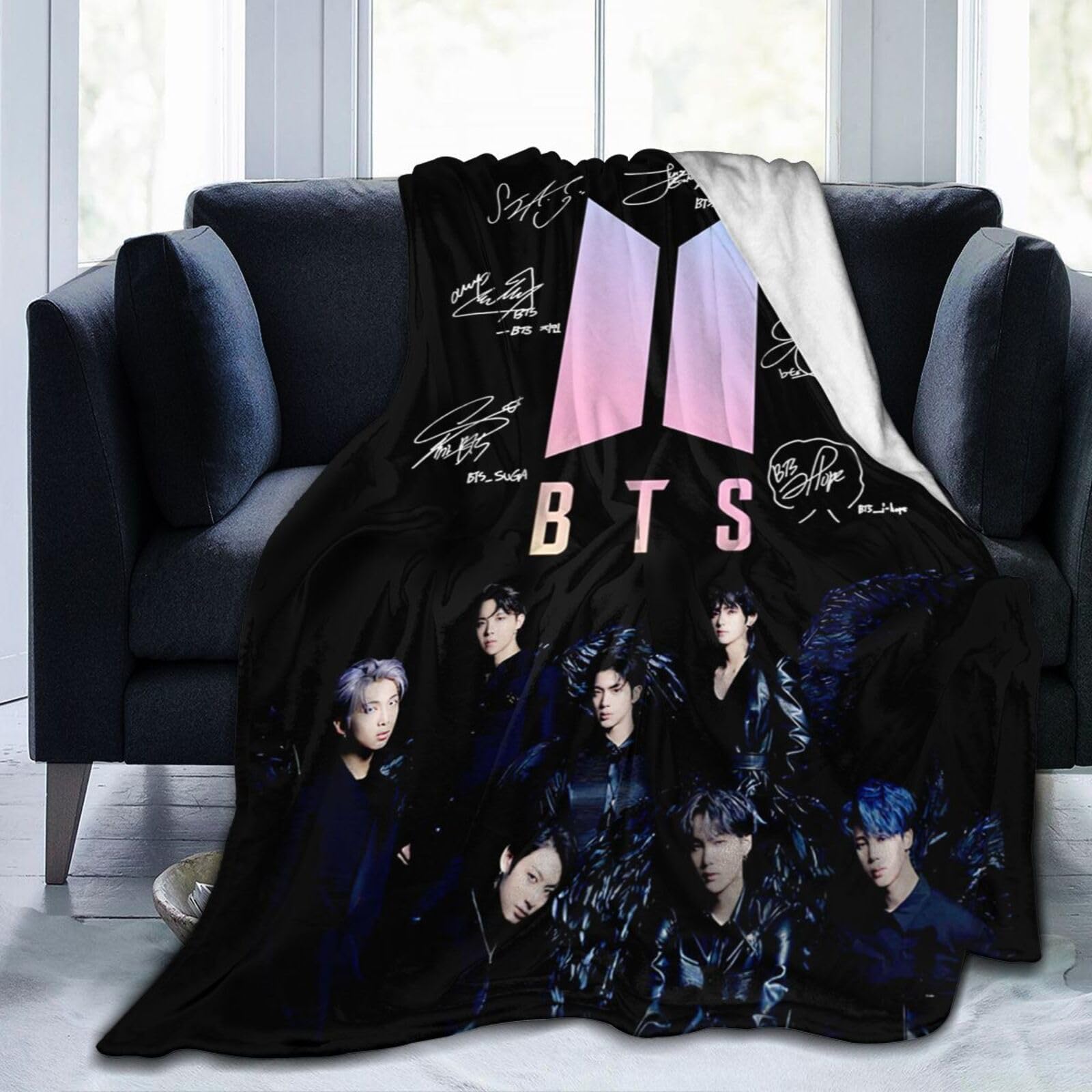 Kpop Blanket Ultra-Soft Flannel Dynamite Throw Blankets Merch Bedding Gifts for Room Bed Couch Decor 50x40IN