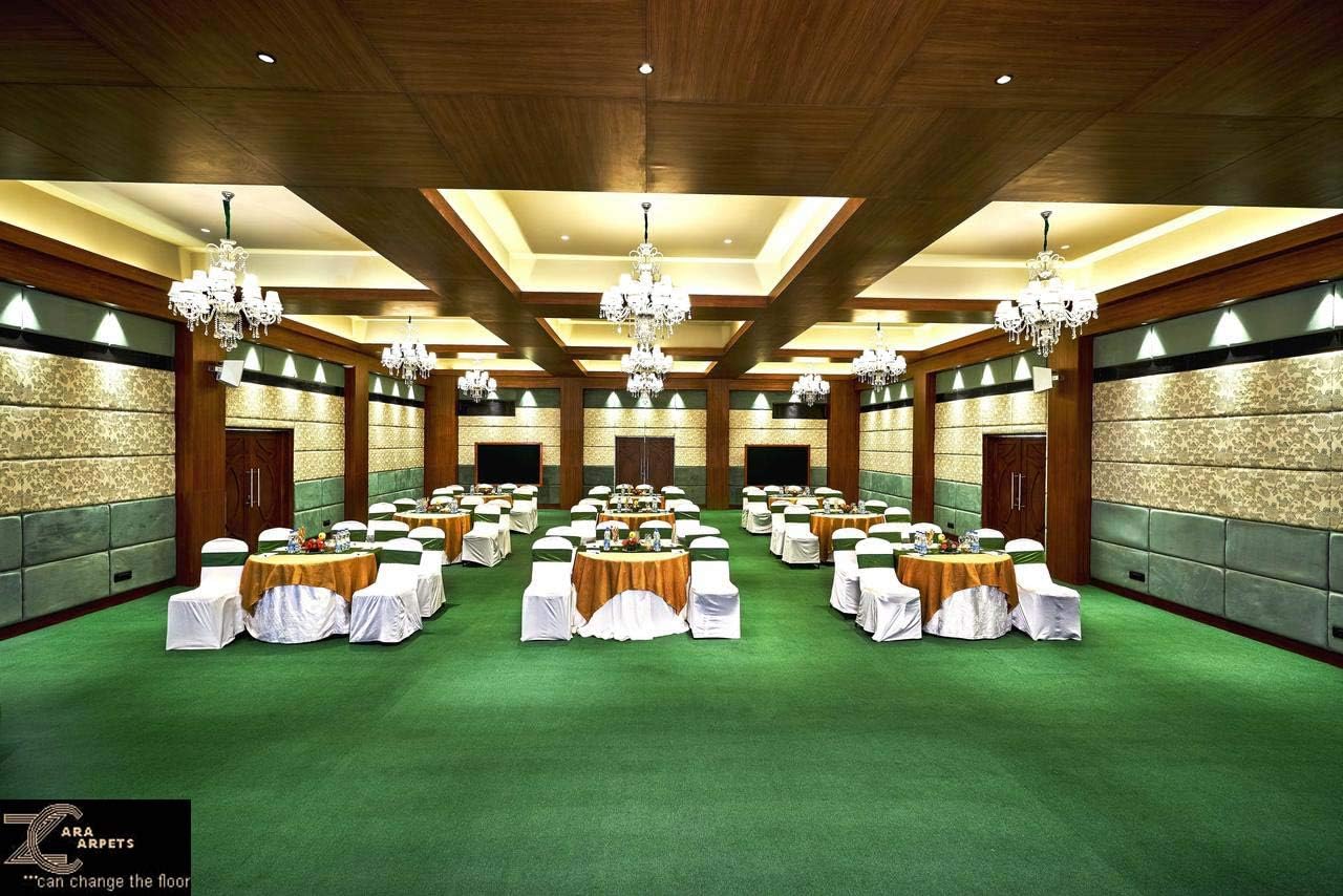 ZARACARPETS; 'can change the floor Has Launched Non Woven Wedding Carpets, Carpets for Church Aisle,Carpet for Marriage Hall, Events, Exhibitions,Functions and Gallaries Size 10x40 feet(6 MM) Color Green