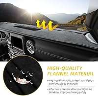 Vista 3 de CZCGYDY Cubierta de tablero de instrumentos personalizada para Jeep Wrangler JL 2018 2019 2020 2021 2022 Gladiator 2020 2021 2022, alfombrilla