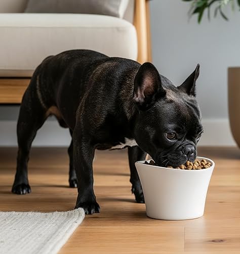 Miniatura 8 de Cuencos elevados para agua para gatos – Cuenco elevado para gatos de interior – Platos para gatos poco profundos con bigotes y cuello – Altura
