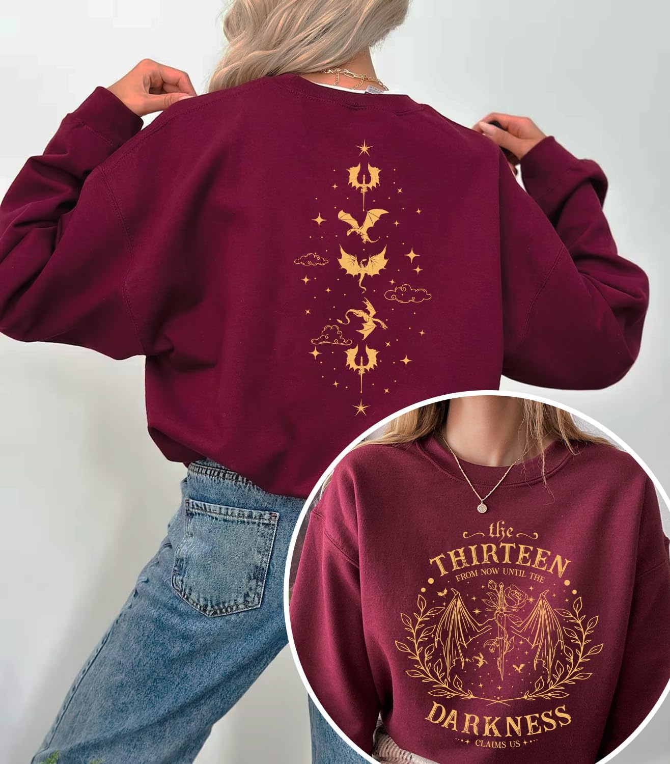 The Thirteen Throne of Glass Sweatshirt - from Now Until The Darkness Claims Us Sjm Sweater - Image 5