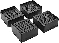 Vista 9 de BTSD-home Elevadores de cama resistentes ajustables para muebles, elevadores de altura de 1 o 3 pulgadas, elevadores para dormitorio, camas, sofás