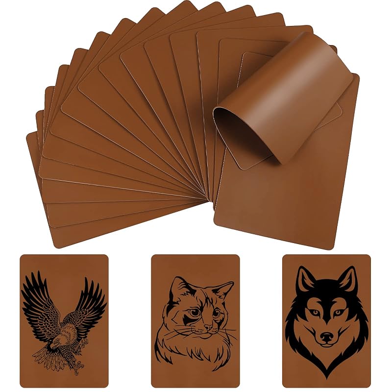 Frienda 20 folhas de silicone para prática de tatuagem, dupla face, 22 x 14,5 cm, 1,5 mm, marrom