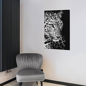 Amazon.co.jp: ヒョウ 豹 豹柄 キャンバス絵画 アートパネル