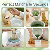 Vista 3 de Juego de Batidor Matcha, Batidor Matcha, Juego de Matcha, Batidor de Bambú, Kit Matcha, Agitador Matcha Chasen, Hecho de 100% Bambú Natural, Durable