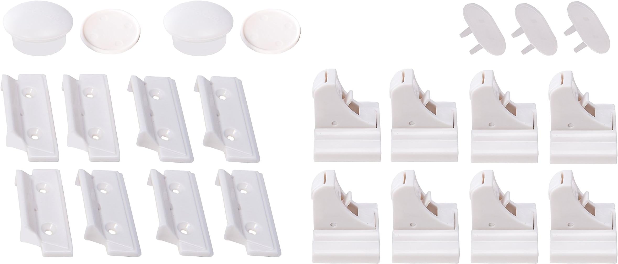 Baby-Proof Magnetic Cabinet Locks by Forstyle Safety - No Tools or Screws Needed - 8 Locks & 2 Keys + 3M Adhesive Tape & Free 3-Prong Plug Protector. Keep Your Baby Safe & Out of Cupboards & Drawers!