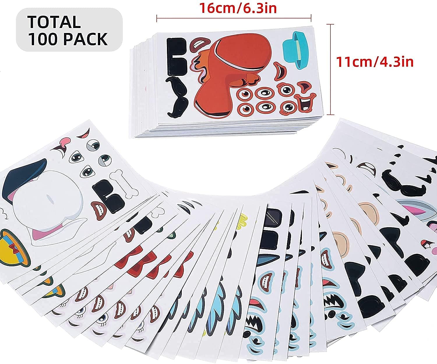 Sinceroduct Kids Stickers - 60 Sheets & 100 Pack Animal Stickers image 2