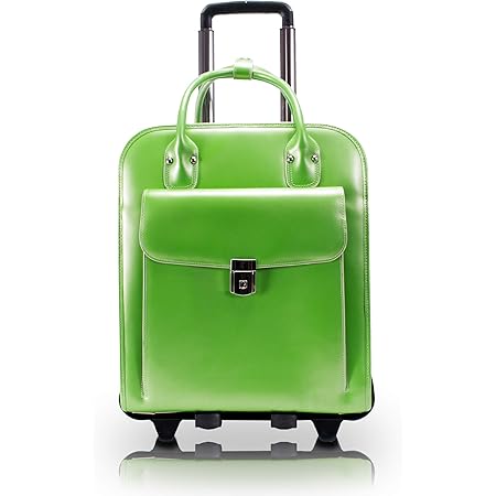 leather briefcase on wheels