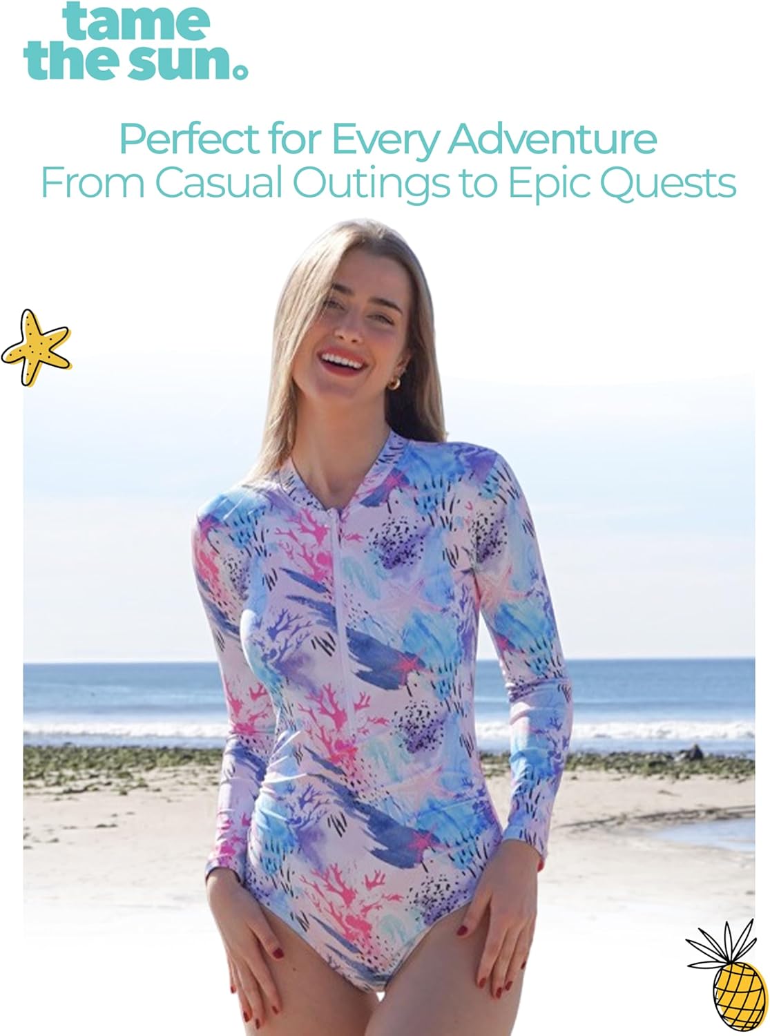 Tame the Sun One Piece Swimsuit Women - Tummy Control Bathing Suit for Women - UPF 50 + Women’s Swimwear - Image 6