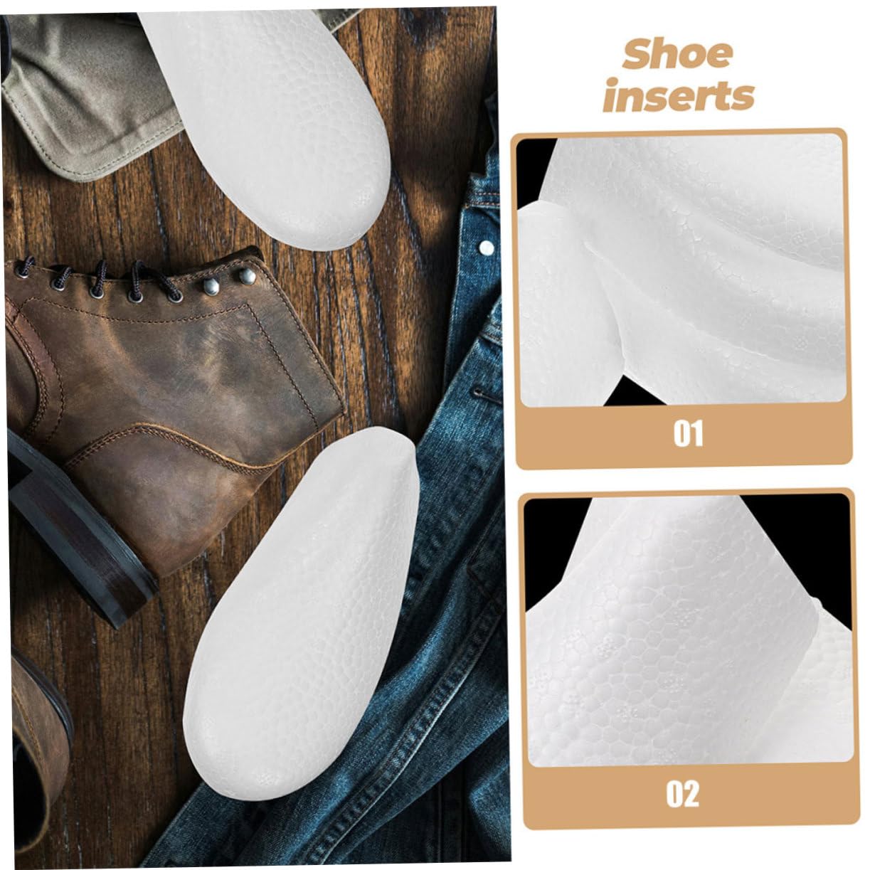 10 Pares de Insertos de Espuma Ligeros para Tacones Altos, Plantillas Acolchadas para Zapatos, Manteniendo la Forma del Calzado en Uso Diario