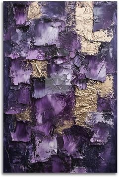 Art Deco Aesthetic Purple Wall Art Hanging Paintings Contemporary Abstract Texture Unique Minimalism Poster for Living Room Bedroom Room Decoration 08x12inch20x30cm