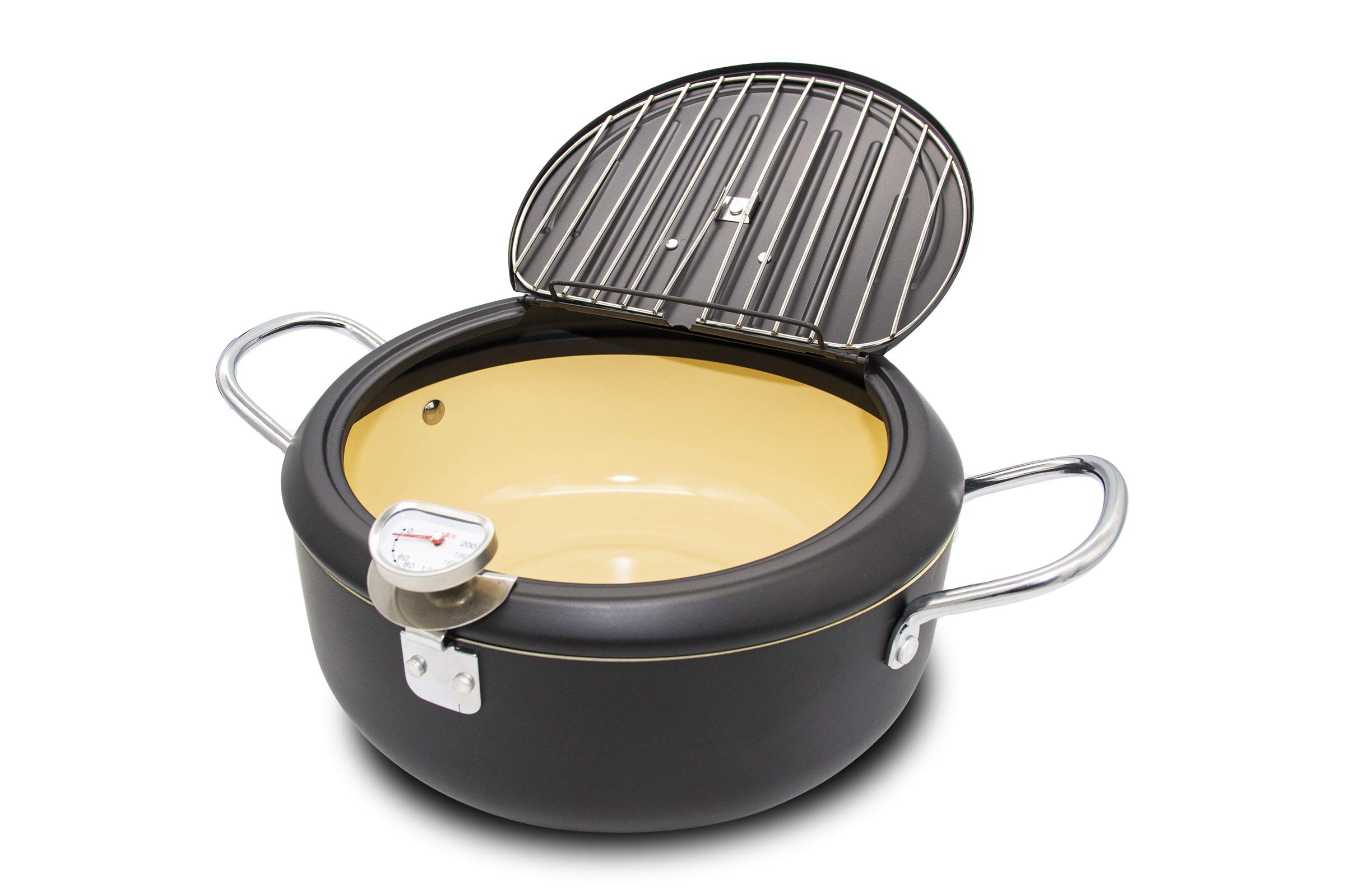 Buy Cyrder Japanese Deep Fryer Pot with Thermometer, High Temperature