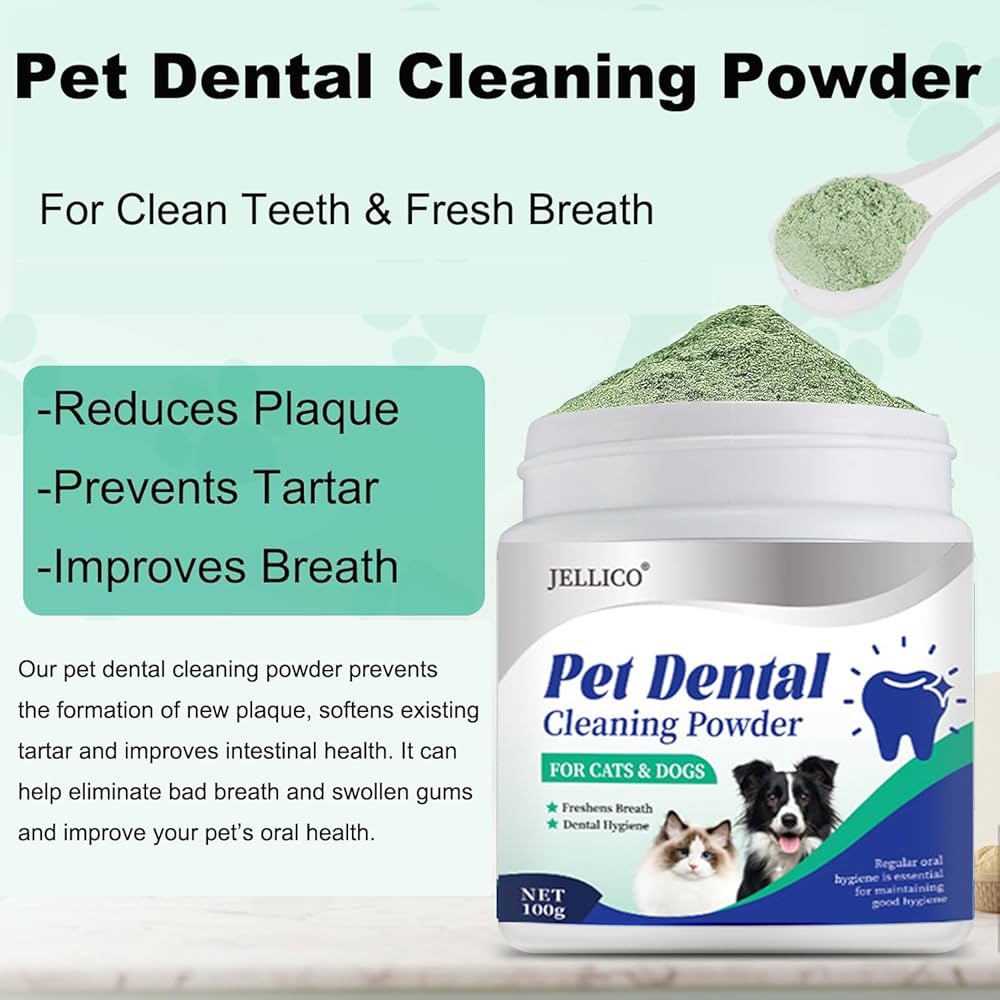 Dog Dental Powder(10.58OZ)-Teeth Cleaning Powder For Dogs