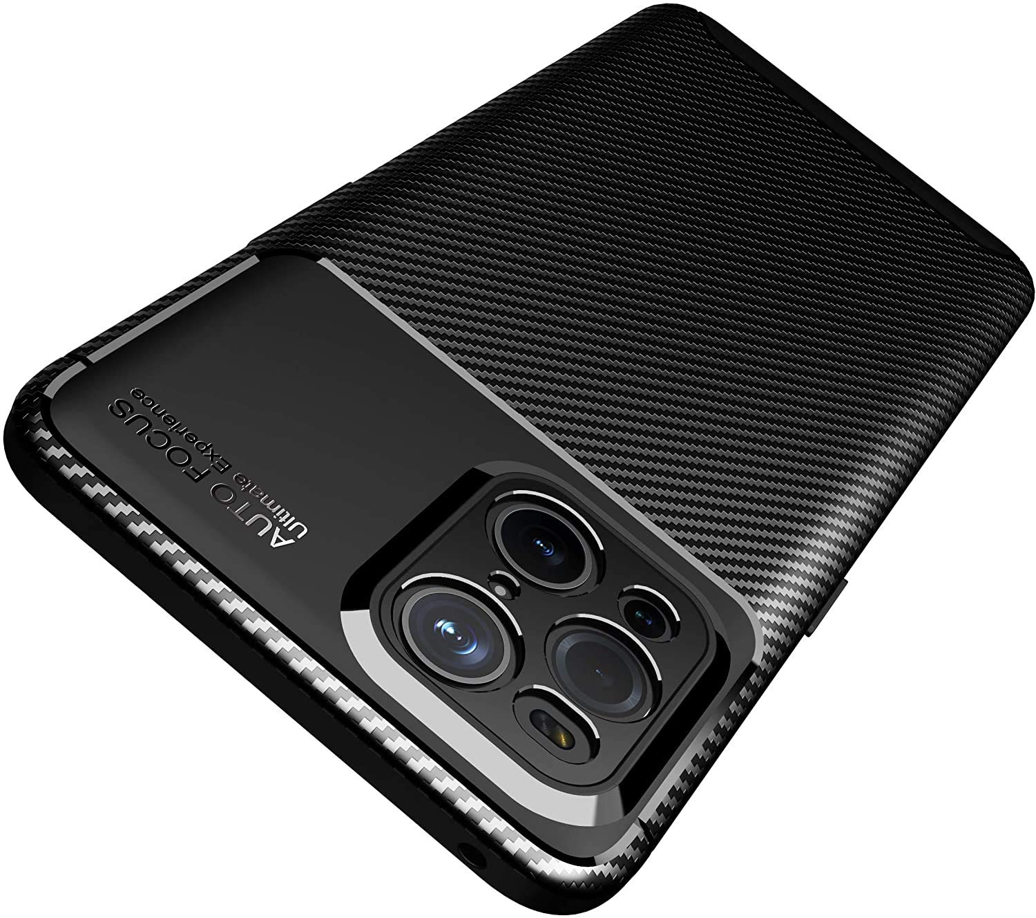 Per OPPO X5 PRO 5G Custodia, Slim In Fibra Di Carbonio In Silicone Gel Antishock