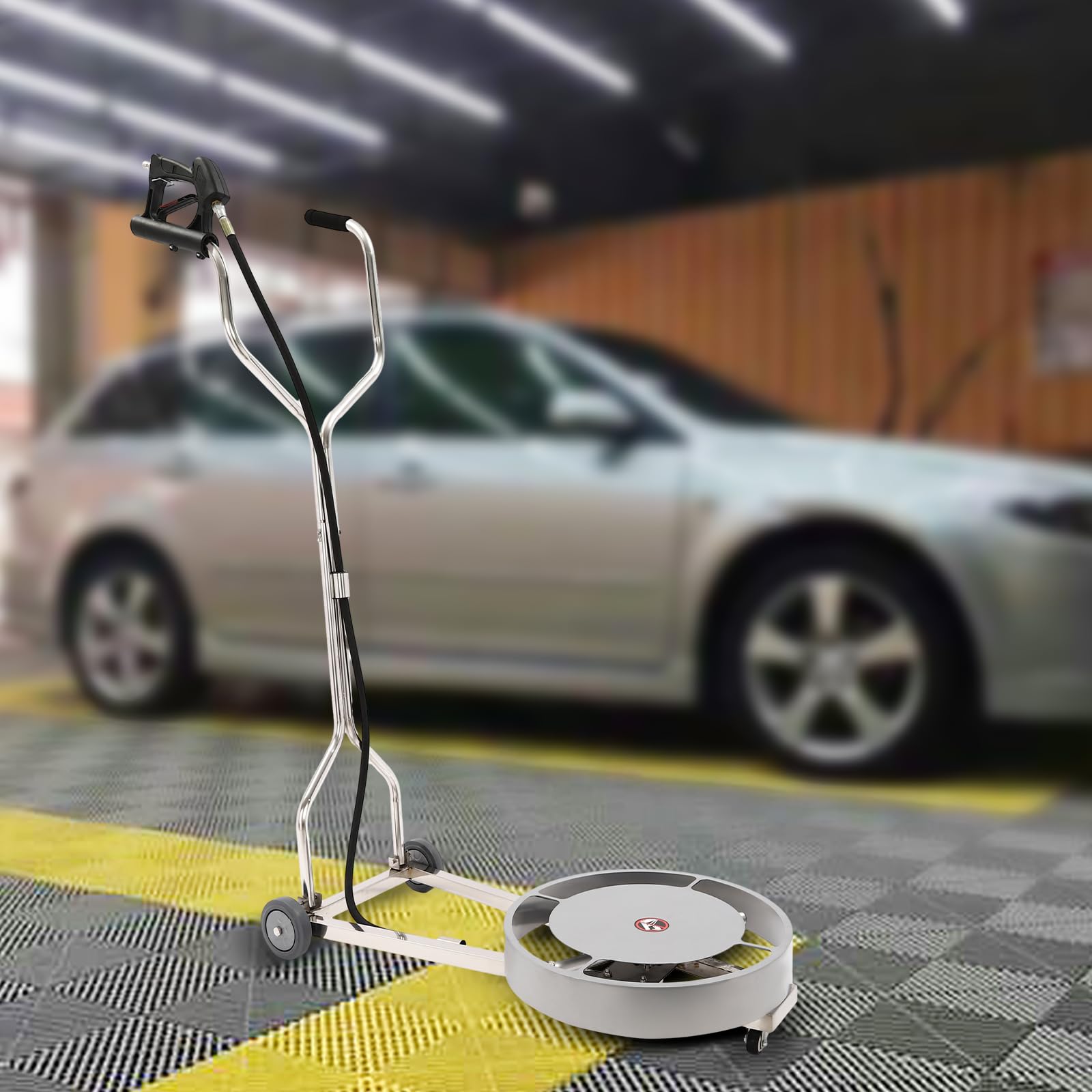 Limpiador de alta presión, limpiador de chasis de coche, con boquilla y ruedas de aluminio y acero inoxidable para camiones SUV y vehículos de construcción