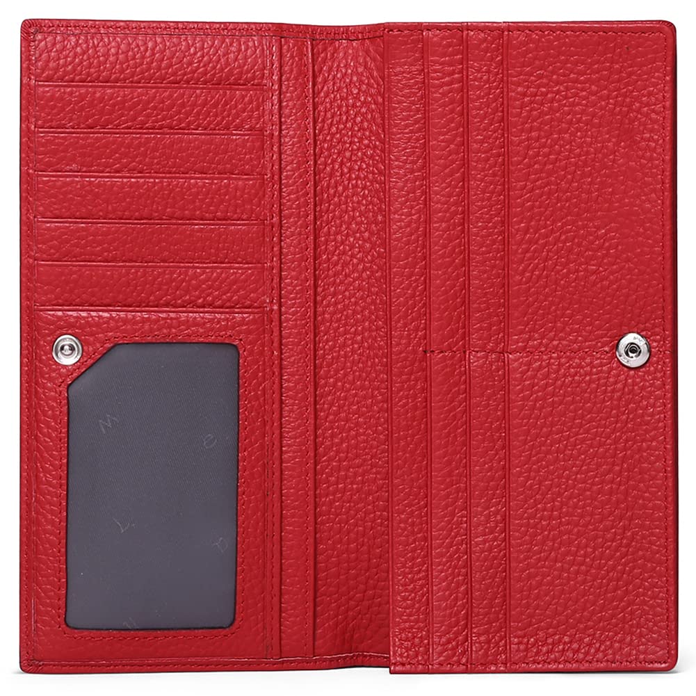 GOIACII Wallets for Women RFID Blocking Ultra Slim Leather Credit Card Holder Clutch