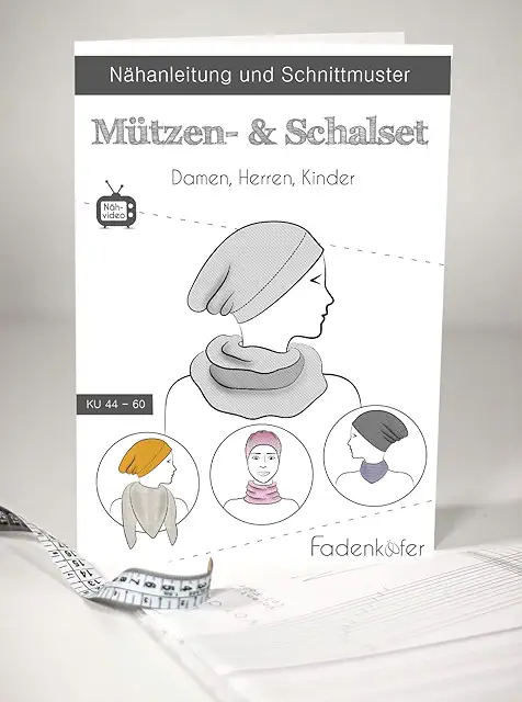 Papierschnittmuster Mützen-Schal-Set: Loop Schal Nähen Anleitung