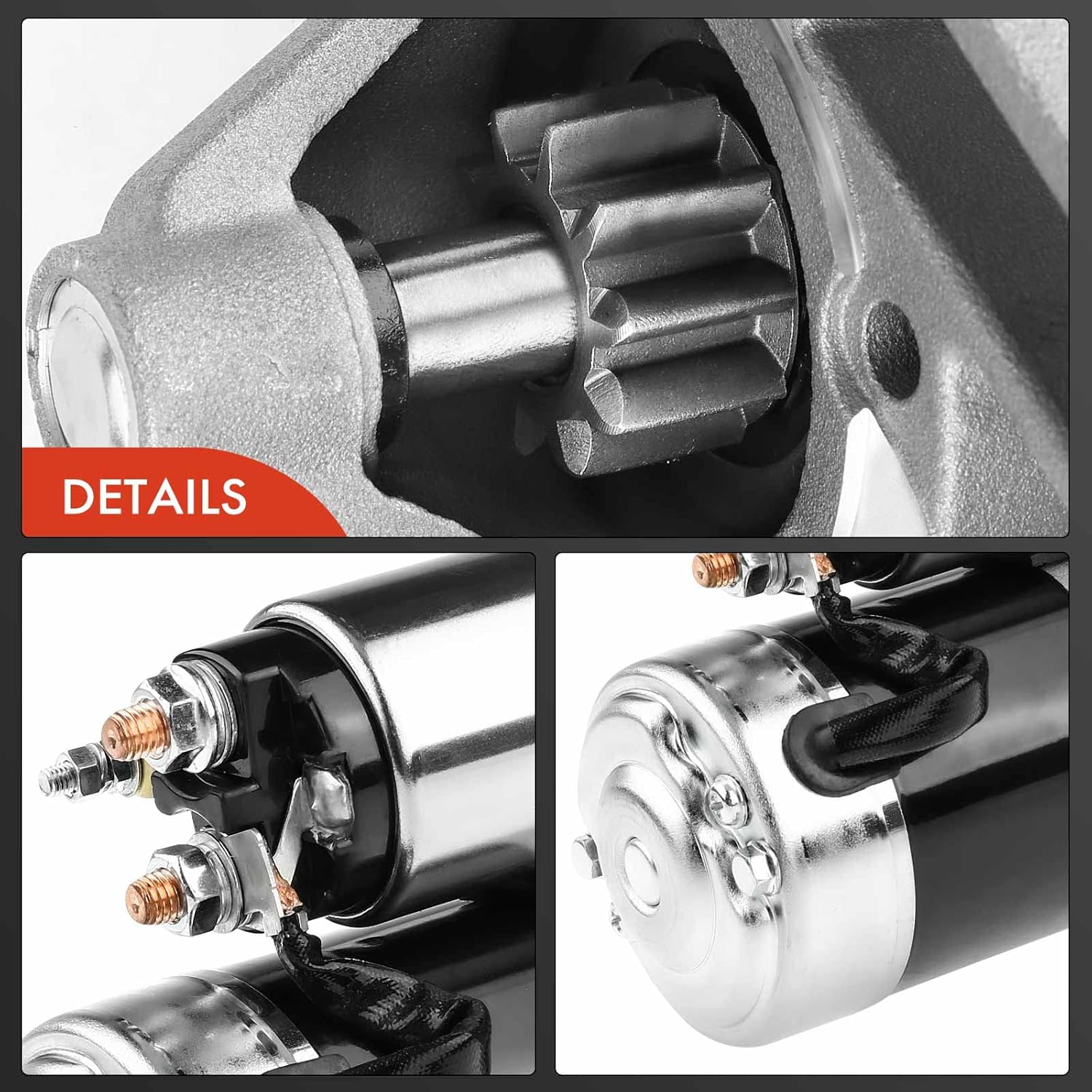 A-Premium Starter Motor Compatible with Jeep Wrangler 1994-1995/1997-1998/2001-2002, Cherokee 1994-1998 & Dodge Dakota 1996-1998, L4 2.5L, 12V 1.4KW 10-Tooth Clockwise, Replace# 56027904, 56041013