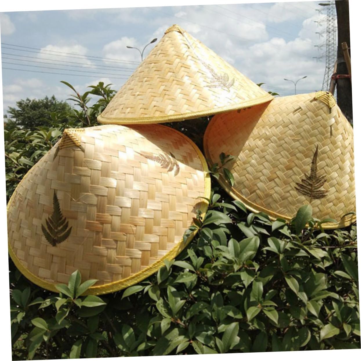 2pcs Boy Girl Bamboo Woven Hats for Diy Crafting and Decoration Hand-woven Straw Hats for Boys and Girls for Parties and Special Occasions Adornments for Dolls and Home Decor