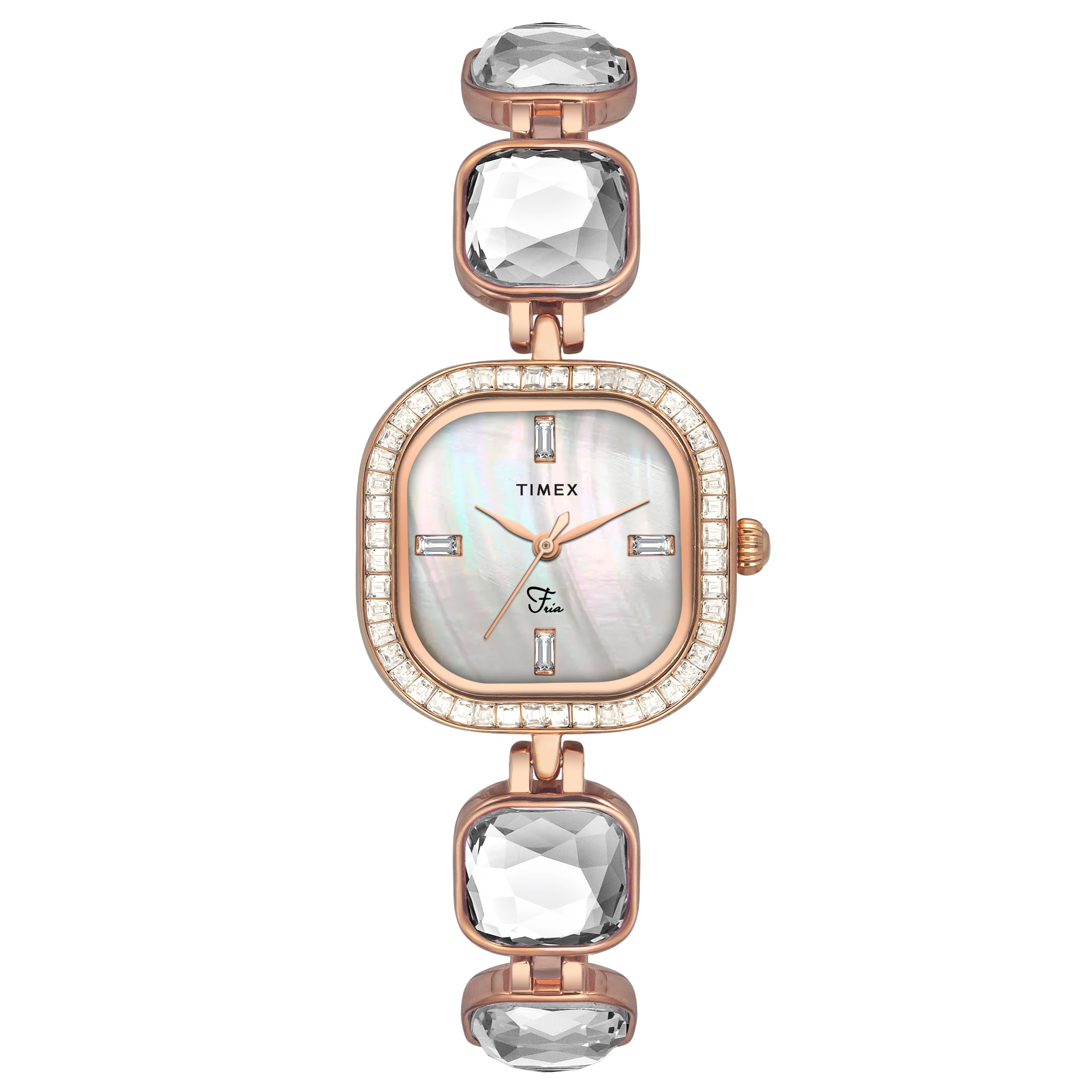 TIMEX Fria Women Off White Square Analog Watch - TWEL17105 (B0CQRQHD11) Amazon Price History, Amazon Price Tracker