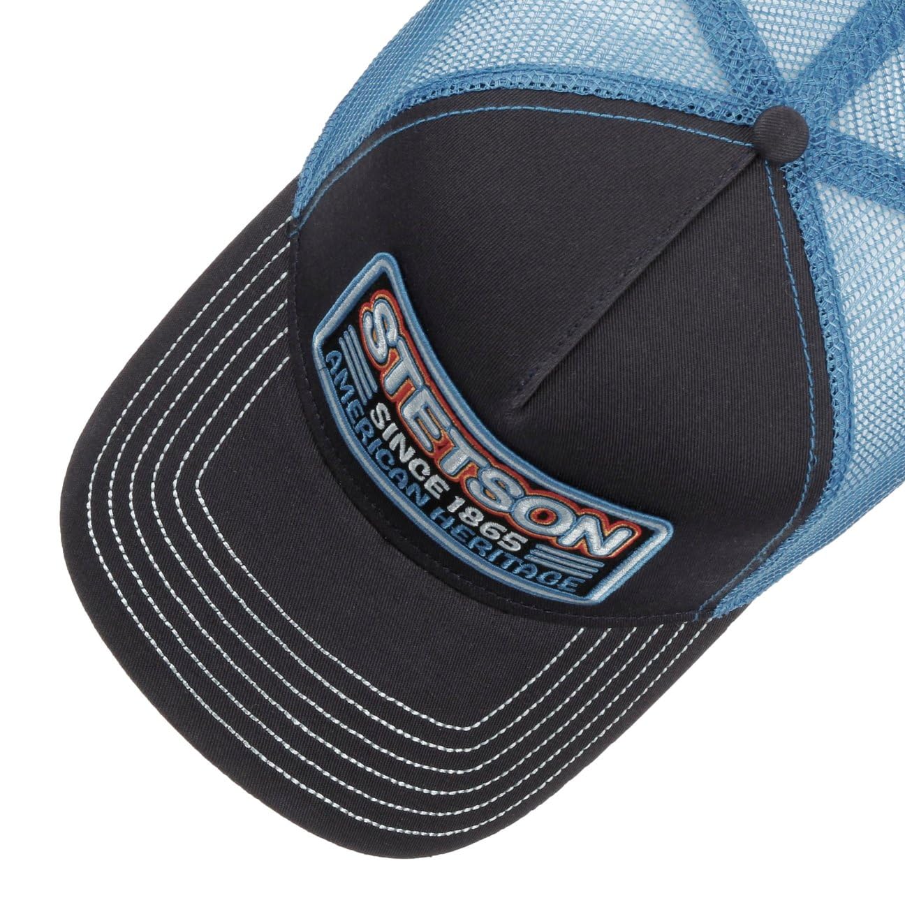 Stetson Cappellino Heritage Glow in The Dark Uomo - Trucker cap Berretto Baseball Mesh Snapback, con Visiera, Visiera Primavera/Estate Estate