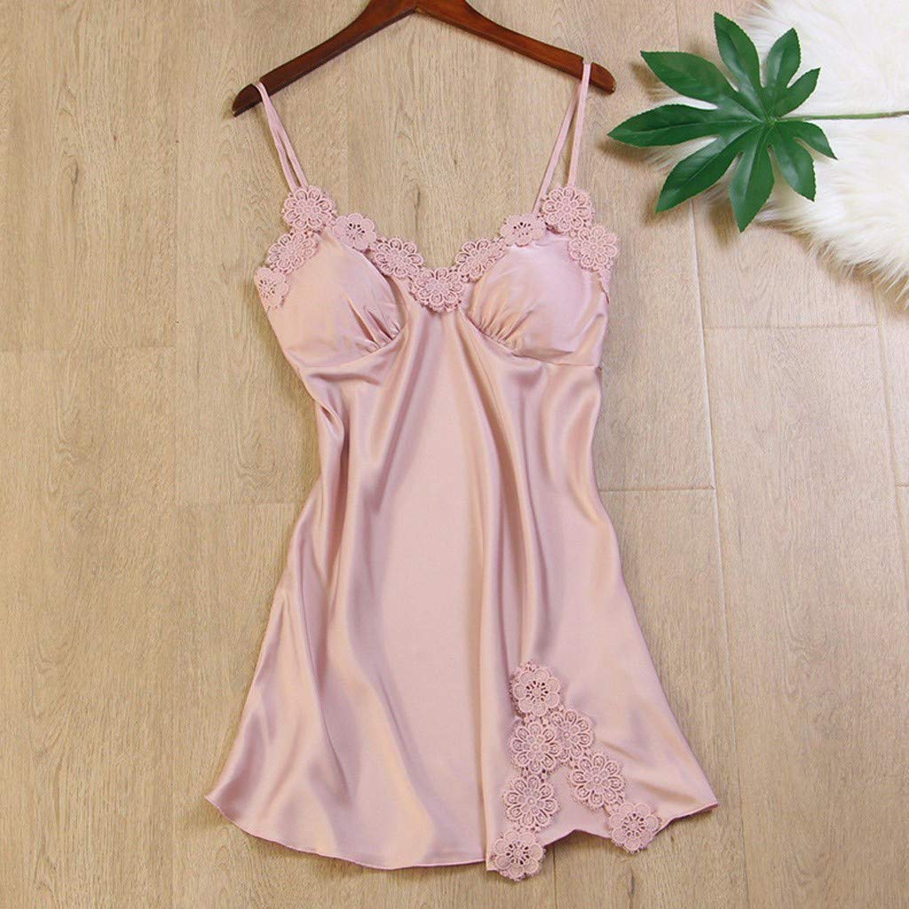 Set di biancheria intima sexy da donna Lingerie Canotta Natale Regalo di San Valentino Set pigiama con vestaglia Indumenti da notte in raso Indumenti da notte da donna Indumenti da notte Chemise sexy