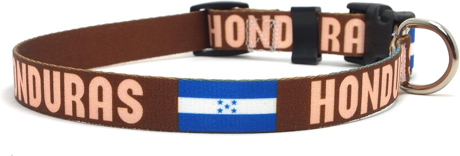 Dog Collar | Honduras Flag and Name | Great for Honduras Pride Events | Made in USA | Martingale Style | for Extra Large Dogs