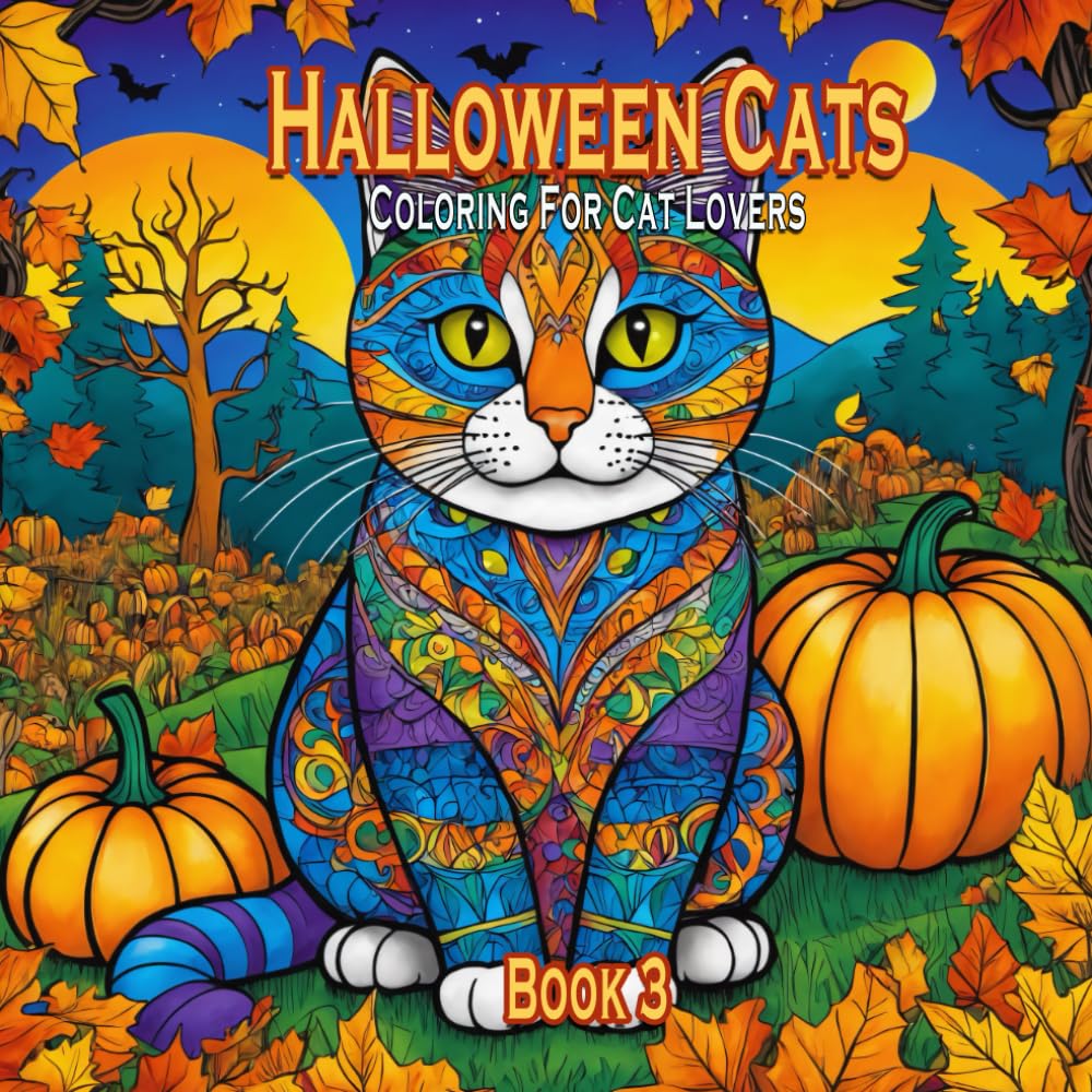 Halloween Cats: Adult Coloring for Cat Lovers (Real Kool Katz)