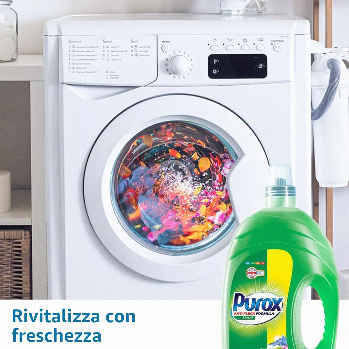PUROX UNIVERSAL Detersivo Lavatrice Liquido Gel Concentrato (143 Lavaggi x3) – Per tutti i tessuti, rimuove le macchie, risciacquo completo, ecologico, protezione anticalcare, 4,3l, Multipack 3 pezzi