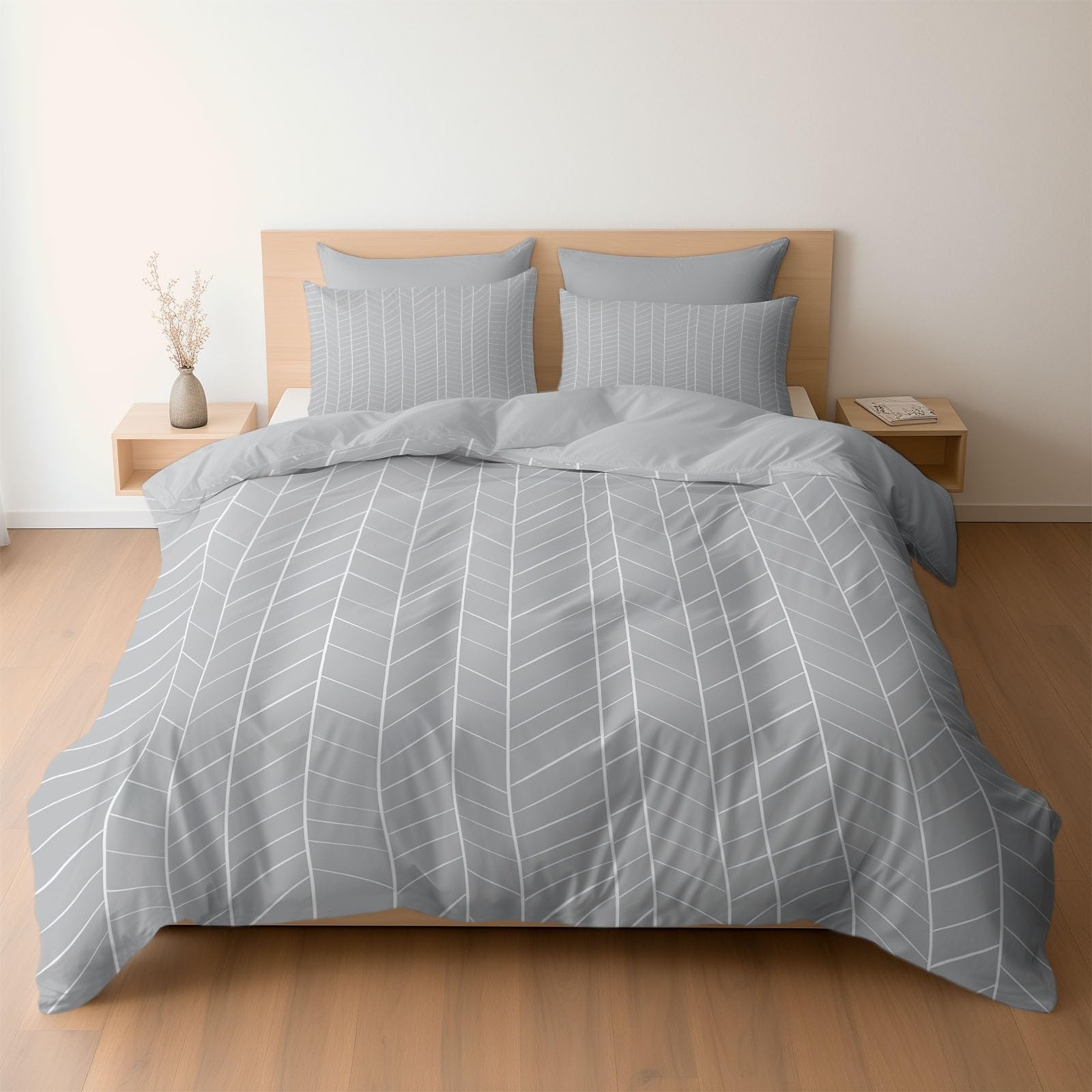 Parure de lit 90x190 cm style géométrique pour chambre d'enfant et ado