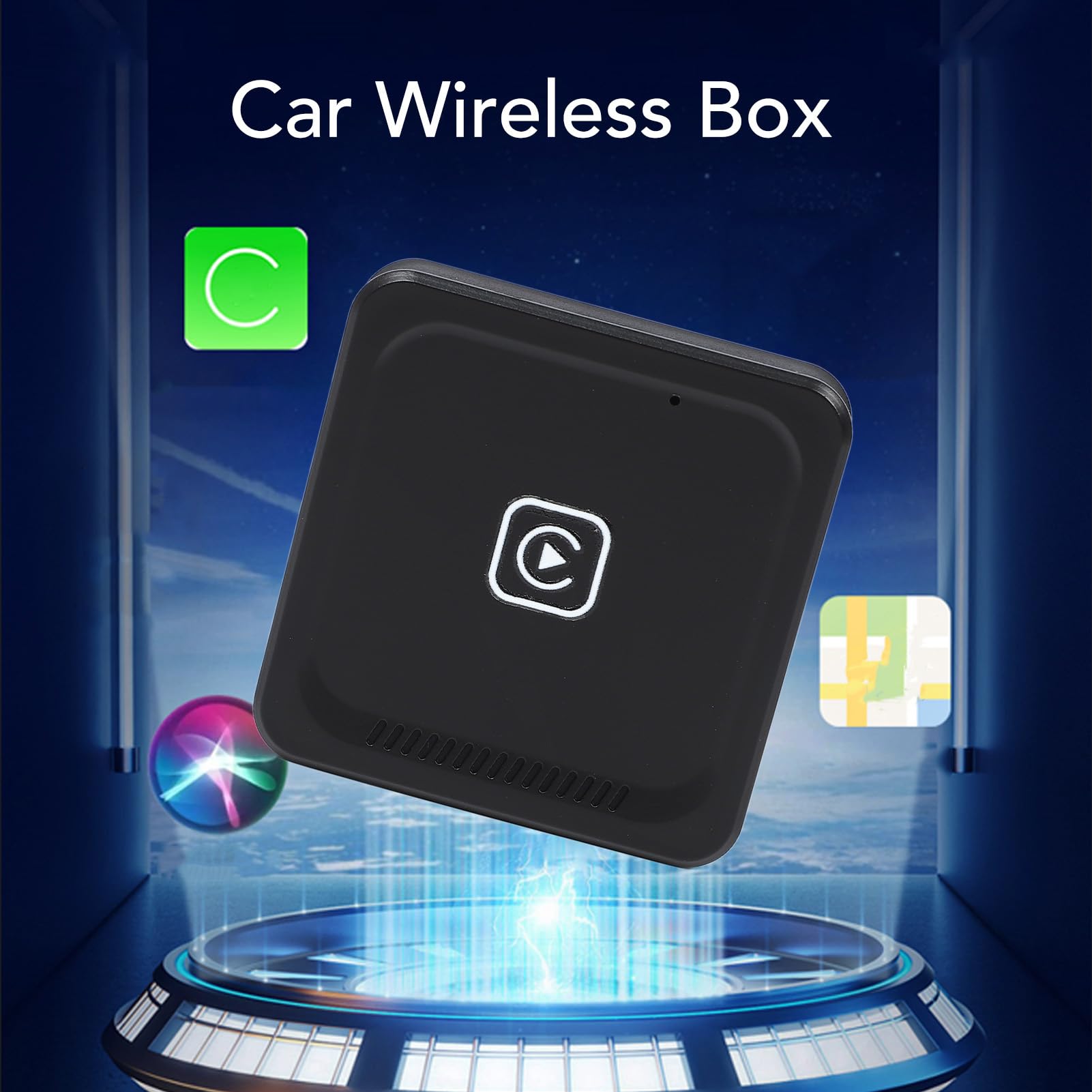 Aramox Bezprzewodowy Adapter Carplay do Bezprzewodowego Carplay z konstrukcją Plug and Play Kabel USB Typu A do C i Typu C do C Zapewniający stabilną transmisję Danych (BLACK)