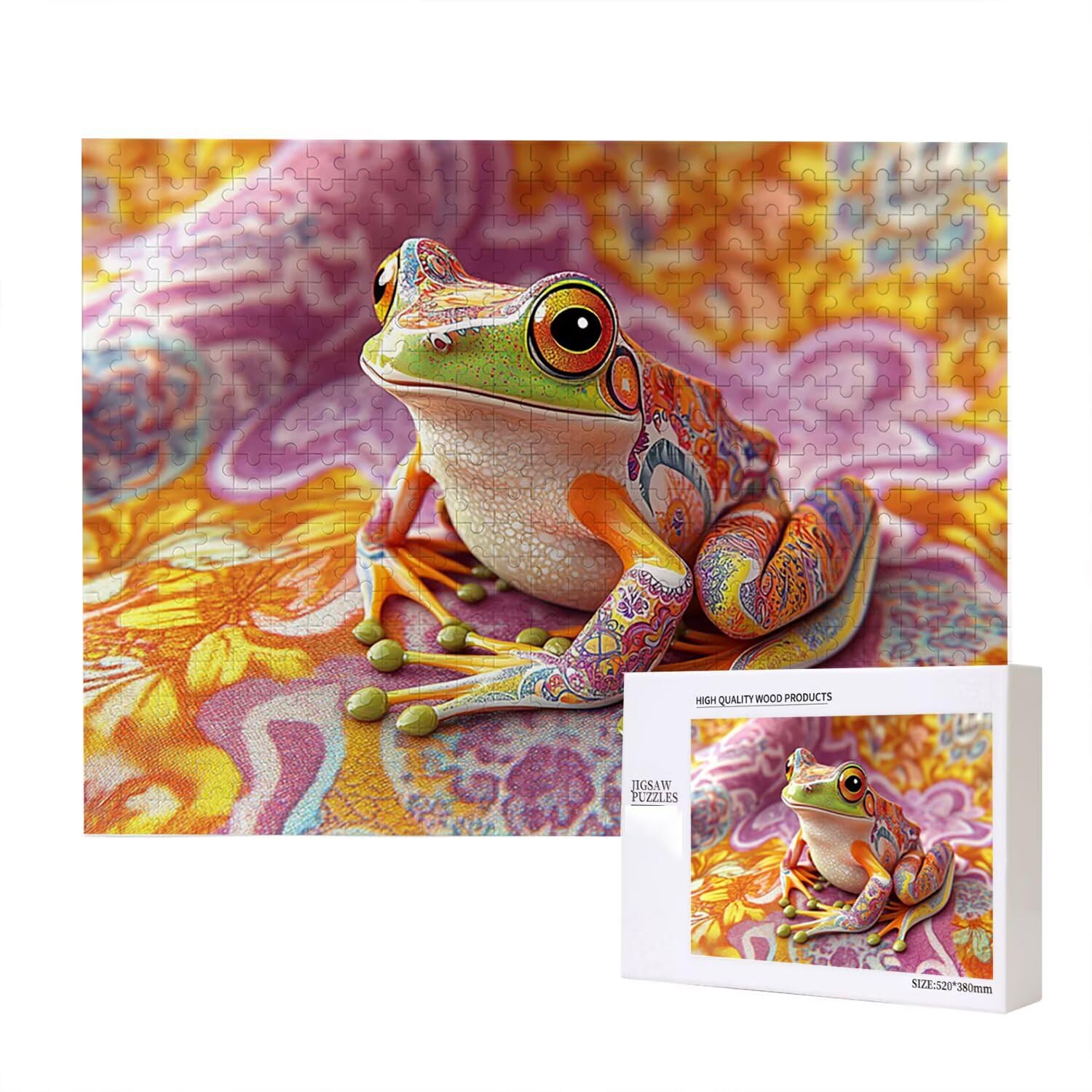 Jigsaw Puzzle, 5000 Pezzi Puzzle Classici, Colorato Puzzle Rilassamento Intelligence, Mpossibile Difficile Puzzle Impegnativo per Adulti Puzzle Gioco Familiare, Regalo per Amore Amico Rana fr0-1123