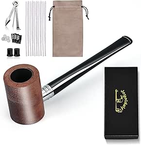 Amazon.com: Joyoldelf Handmade Tobacco Pipe Set - Rosewood Tobacco Pipe ...