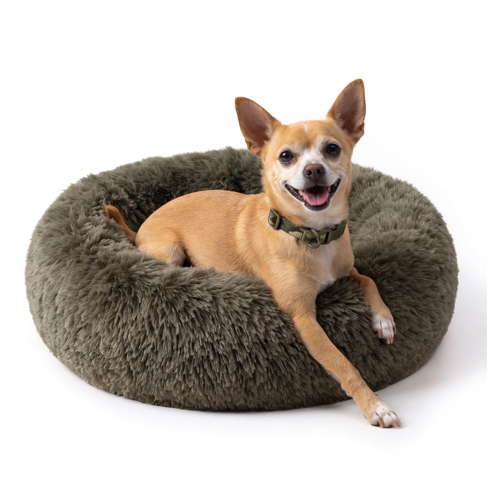 nononfish Donut Dog Bed for Small Dogs,Cozy Round Calming Pet Bed — image 1