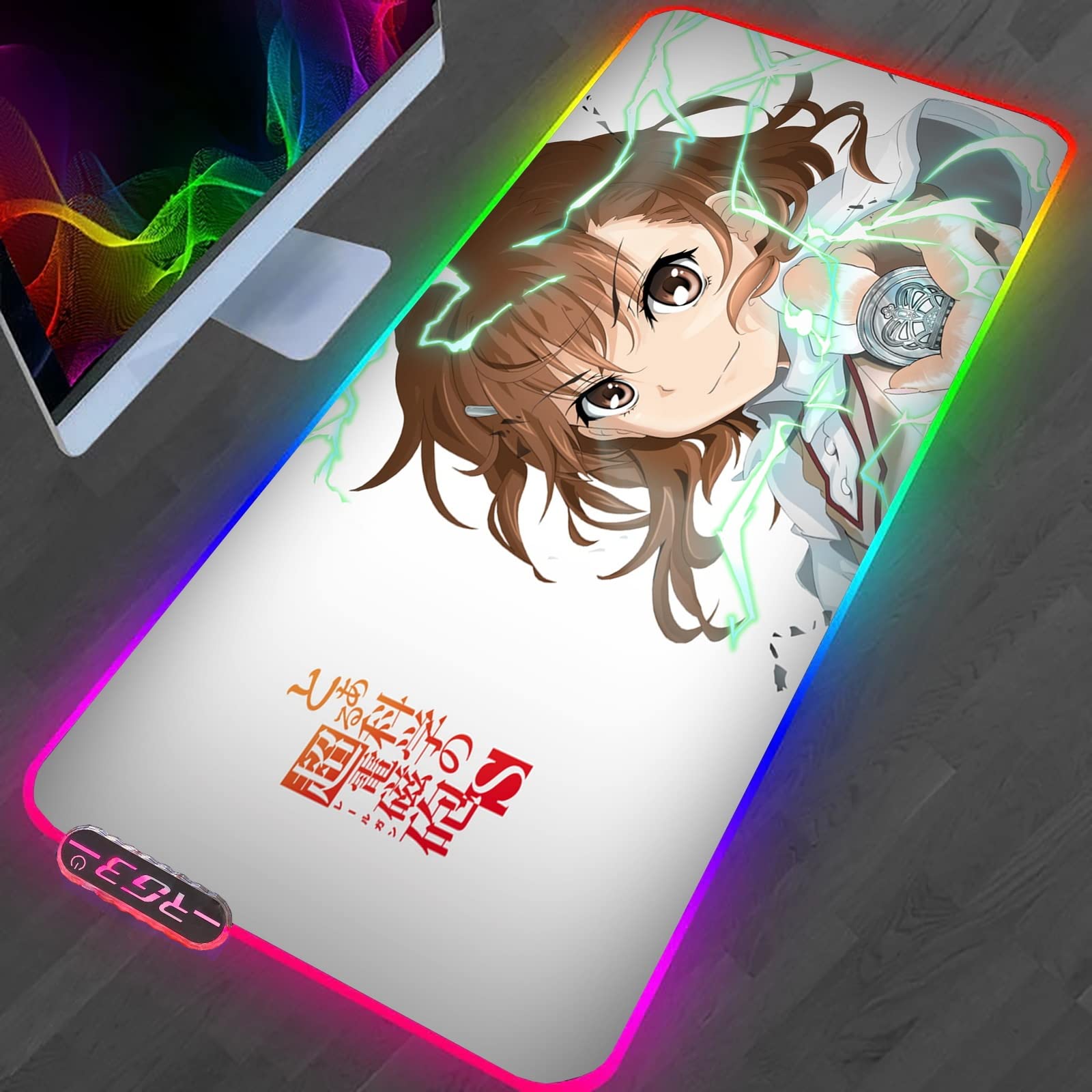 ガラスマウスパッド　御坂美琴 Amazon.co.jp: マウスパッド 御坂美琴 LED ゲーム用マウスパッド 大型