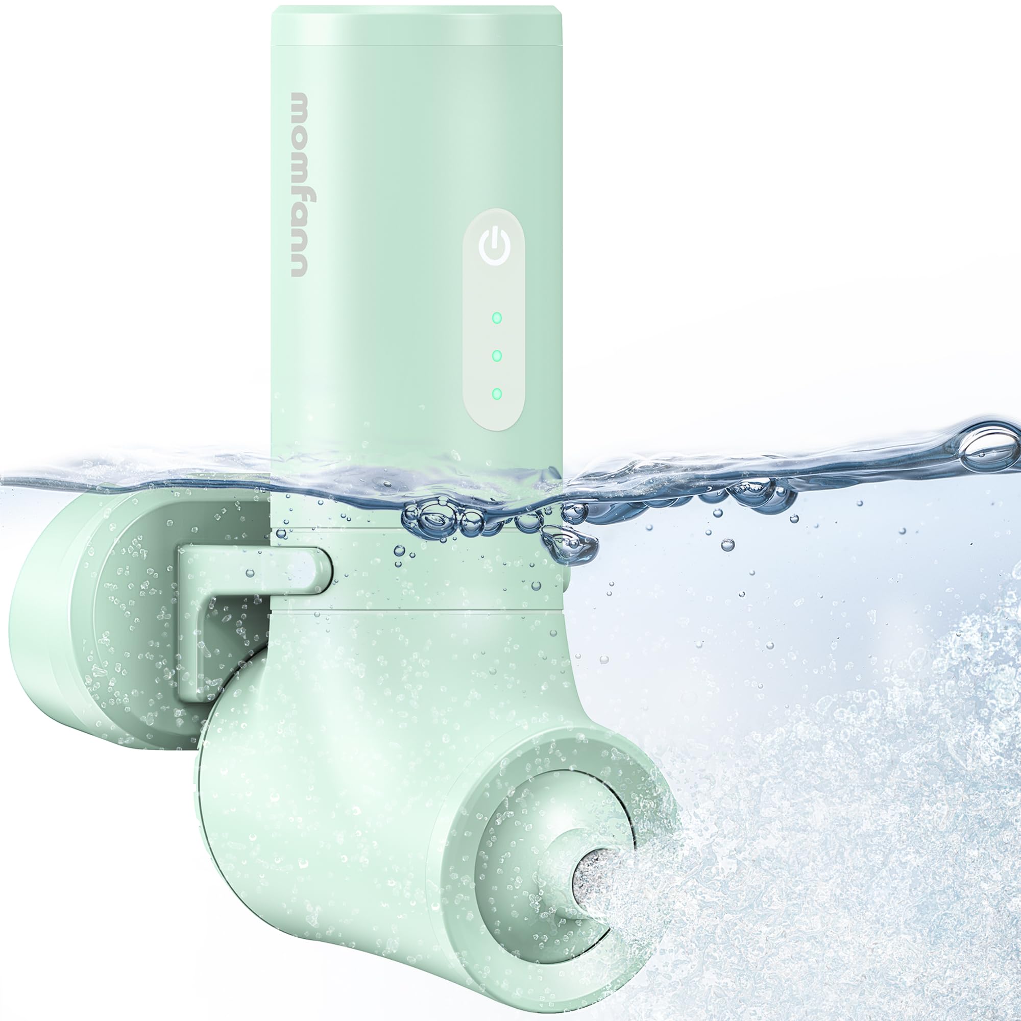 Bath Jet Spa, Cordless Portable Bathtub Accessories with 3-Level Adjustable Speed, Bubble Maker/Bath Jet Mode, Bathtub Jets for Home Spa, Relaxing (Green)