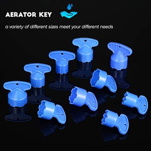 Miniatura 8 de Llave de extracción de llave aireadora de grifo con 5 tamaños M16.5, 18.5, 21.5, 22.5, 24 llaves de aireador empotradas para aireadores de caché,