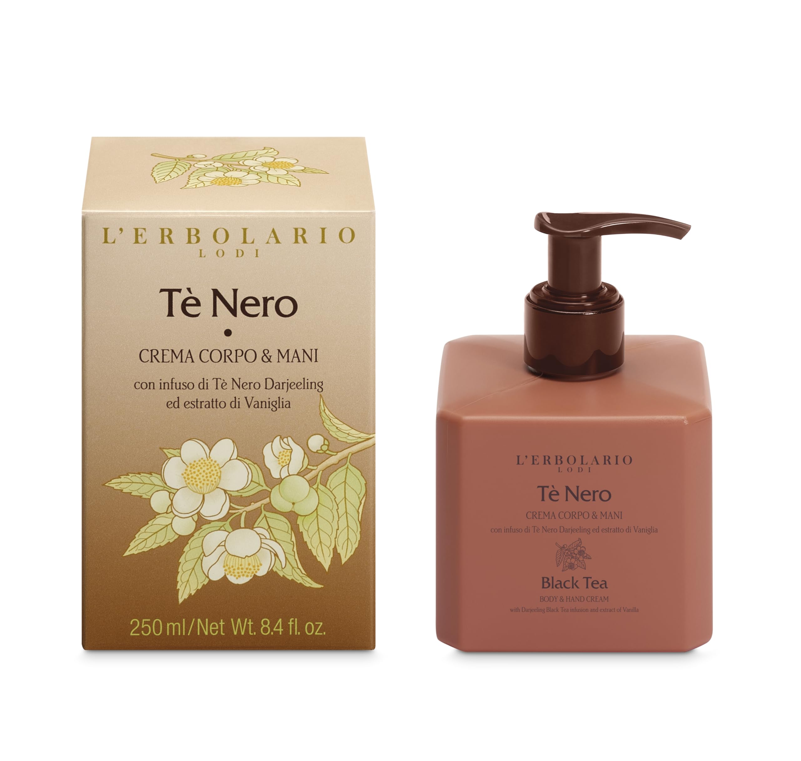 L'erbolario Tè Nero Hand- & Körperlotion 250Ml