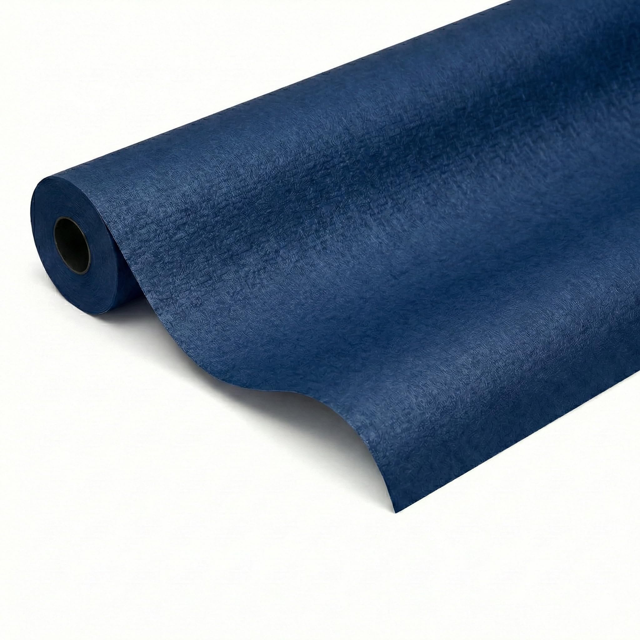 Venuscello® Embossed Paper Banquet Roll 8m x 1.2m Disposable Eco-Friendly Water & Tear-Resistant Tablecloth For Table Cover Wedding Birthday Parties Catering Restaurant (Navy Blue) — image 1