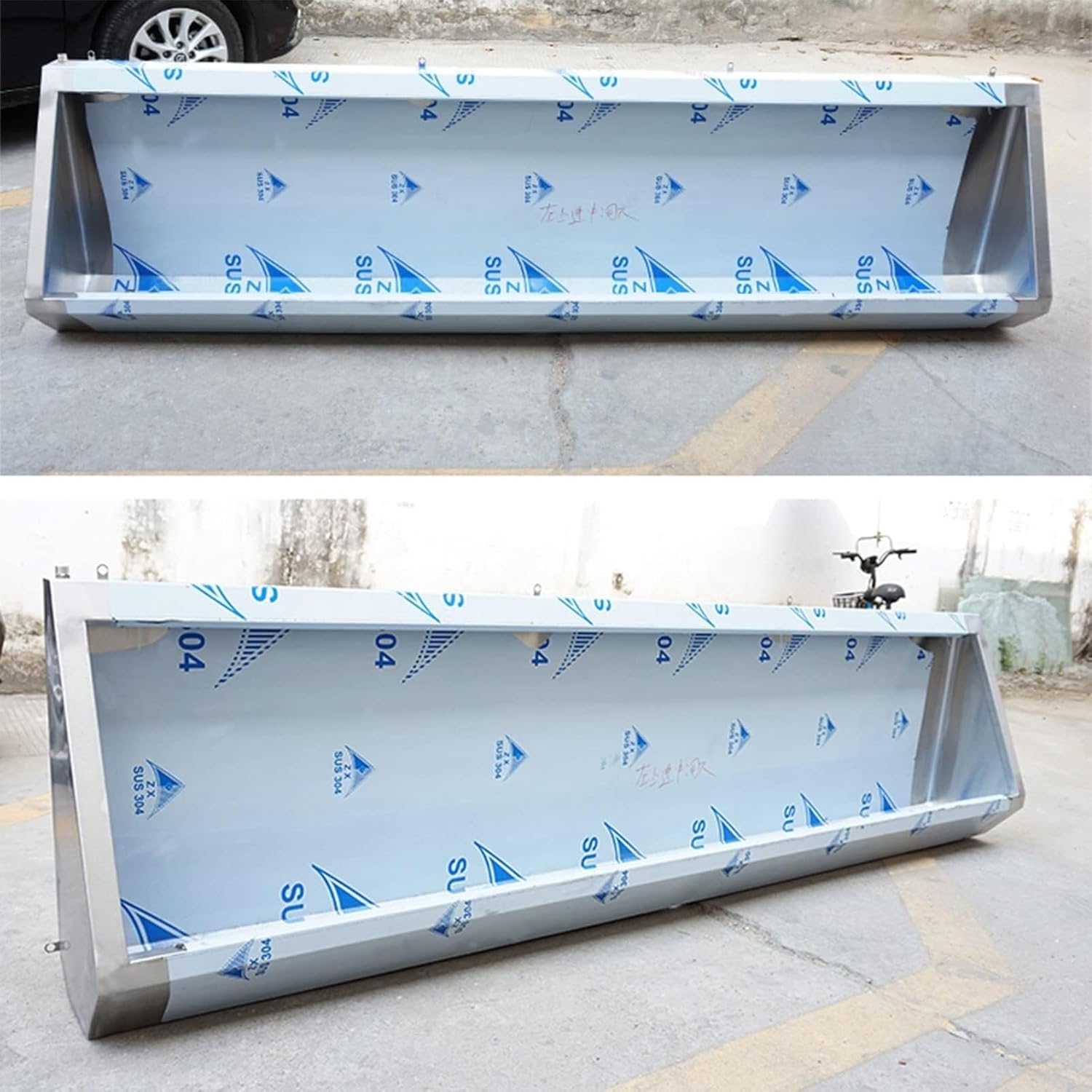 Wall Mounted Stainless Steel Urinal,304 Stainless Steel Urinal,Commercial Lengthened 100cm Urinal Trough,Smart Sensor Splash-Proof Men's Urinal,for Schools,Public Places