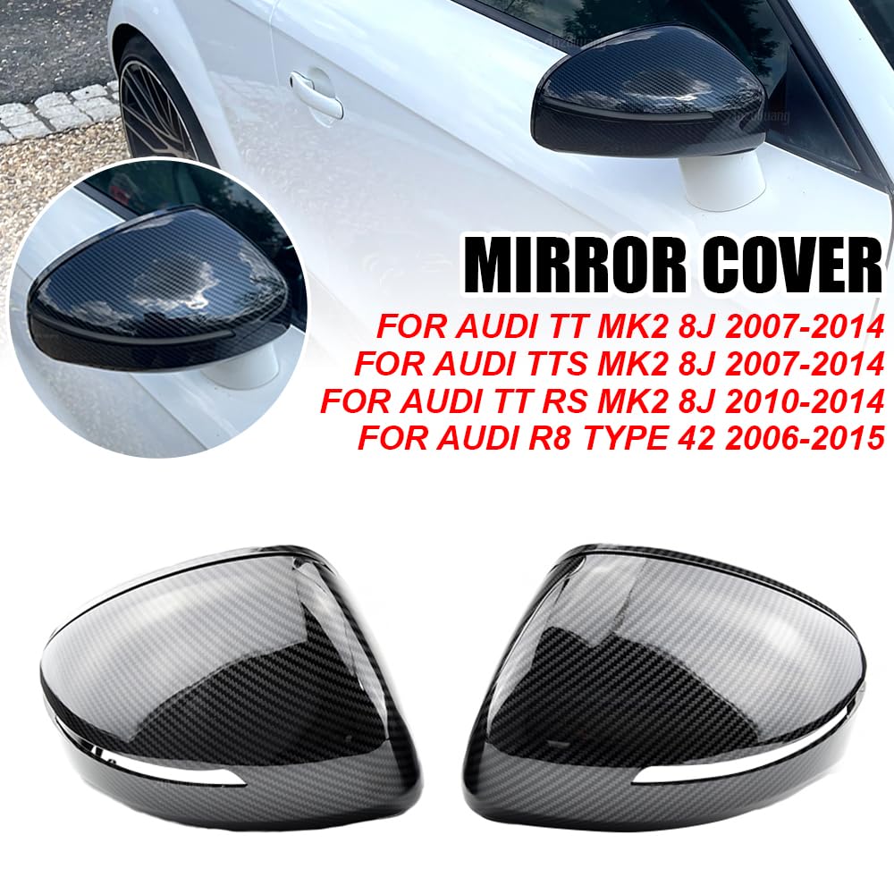 Coques De Rétroviseur Extérieures Pour Audi TT MK2 8J & R8 2007-2014 - Kit Gauche/Droite En ABS Brillant