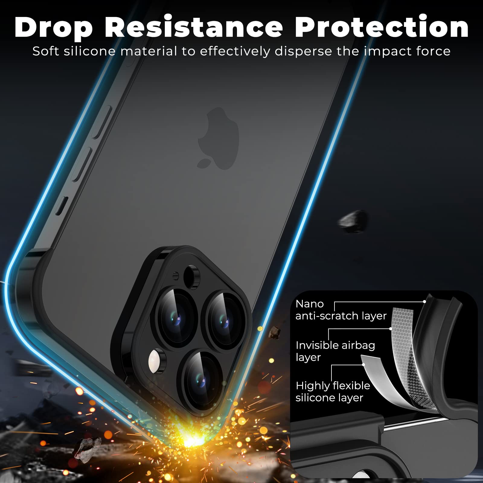 ☆　iPhone 13 Pro Max　カメラレンズプロテクター　バンパー Amazon | WHPXJY 2イン1 iPhone 13 Pro Max カメラレンズプロテクター