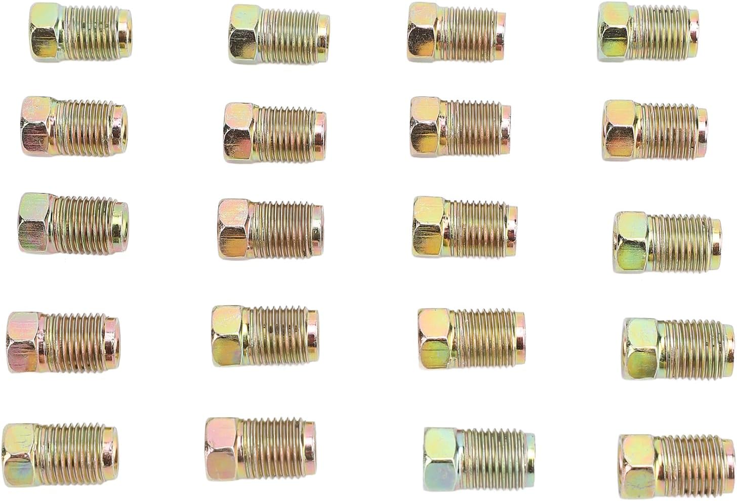 20 Pcs Brake Line Nuts Fittings, M10 X 1mm Metric Invert Fittings for 3/16 Inch Tube, with Antique Bronze Finish for Cars SUVs Trucks