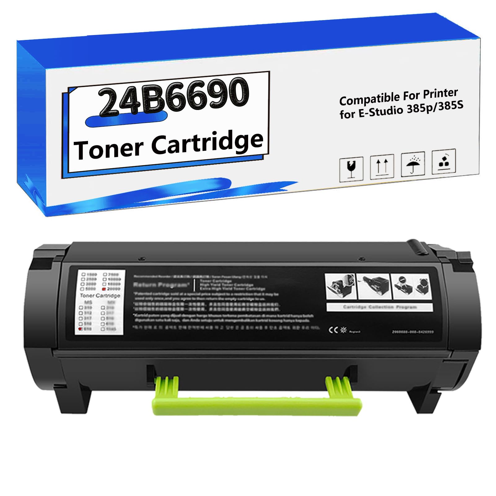 Toner compatible Toshiba 24B6690 pour corriger les impressions pâles sur e-Studio 385p - 8